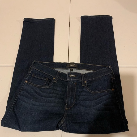 Paige Federal Women’s Size 30x29 Mid Rise Straight Leg Jeans Dark Wash - Picture 1 of 8